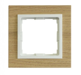 VENA2 Ramka pojedyncza dąb naturalny + aluminium 5222381
