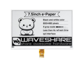 Waveshare 800×480, 7.5inch E-Ink raw display