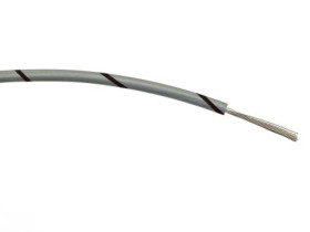 Przewód jednożyłowy linkowy, 0,5 mm², 16/0,2 mm, 20 AWG, PVC, 1 kV AC, Czarny/Szary, dł. 100m, RS PRO