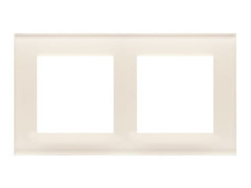SIMON 55 Ramka 2 podwójna Nature szkło mrożone kremowe TRN2/171 KONTAKT SIMON