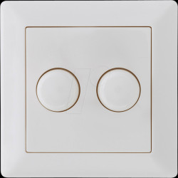 ED-10005 Dual dimming knob, GIRA/JUNG/Merten, white, incl. central plate