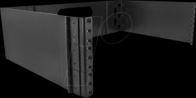 43377 19" Wall Mount Rack, 3U, black, foldable