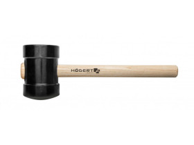 Młotek gumowy czarny 800g uchwyt drewniany do bruku HT3B045 HOEGERT