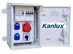 Rozdzielnica budowlana na elewację KANLUX (2X2P+Z, 1X16A/5P) RB26x40 K40-00012W-LOP-E0-KANLUX