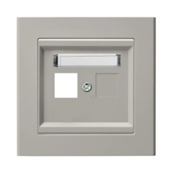 SONATA Obudowa gniazda pojedynczego typu Keystone prosta kaszmir GPK-1R/p/82