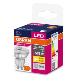 Żarówka LED VALUE PAR16 80 GU10 6,9W 575lm 3000K 830 36st. 3 LATA GWARANCJI 4058075096646