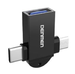 ADAPTER OTG USB CZARNY DO MICRO TYP-C