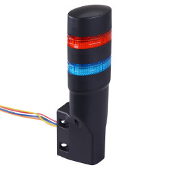 LD6A-2WQB-RS Red/Blue Stack Light LED Tower Wall Mount 24VAC/DC IDEC