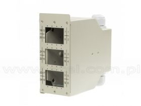 Przełącznica światłowodowa na szynę DIN, 12x SC duplex, bez adapterów