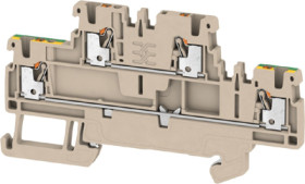 Multi level terminal block, push-in connection, 0.14-1.5 mm², 4 pole, 16 A, 6 kV, dark beige, 2469390000