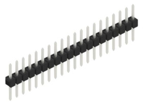 Pin header, 20 pole, pitch 2.54 mm, straight, black, 10046279
