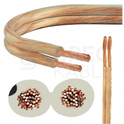 Kabel głośnikowy BiTsound PGY-p 2x2,5mm2 Cu OFC płaski transparentny Bitner