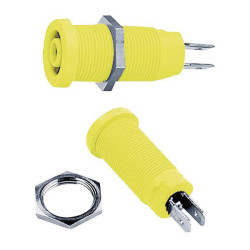 St&#xE4;ubli 669131-24 XEB-1R safety jack socket 4 mm yel fully insulated 1 pc