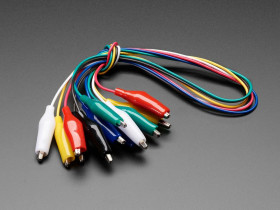 Adafruit Small Alligator Clip Test Lead (set of 6)