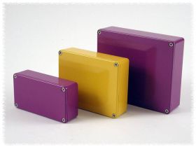 Obudowa uniwersalna Hammond Electronics, aluminium, liliowy, (D x S x W) 118.5 x 93.5 x 34 mm, 1 szt.