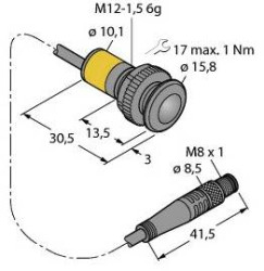 Bezzwrotny czujnik fotoelektryczny Turck SB12TRPRQ3 3011162 przełączanie w ciemności 1 szt.