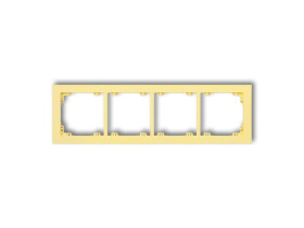 DECO Ramka 4 poczwórna uniwersalna z tworzywa DECO Pastel Matt kanarkowy 43DR-4 KARLIK