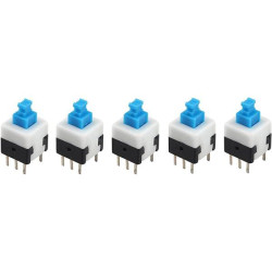 Opencircuit Locking switch 8x8mm - 5 stuks