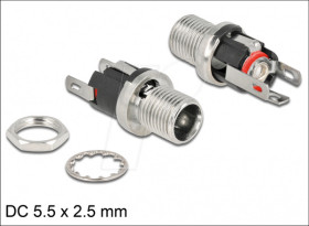 90057 DC connector 5.5 x 2.5 x 12.0 mm flush-mounted socket