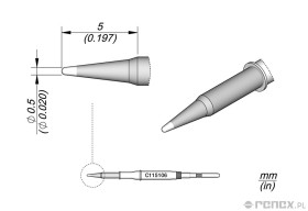 Grot C115106 do rączek JBC NT115, AN115 i NP115