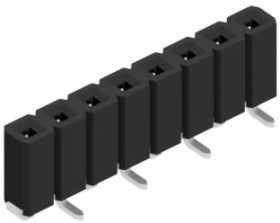 Socket header, 8 pole, pitch 2.54 mm, angled, BLLP5SMD8Z