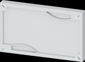 Cover, closed, plastic, (W x H) 250 x 150 mm, light gray, for ALPHA 400/630/1250 DIN, 8GK9601-1KK10