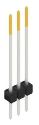 Pin header, 3 pole, pitch 2.54 mm, straight, black, 10046911