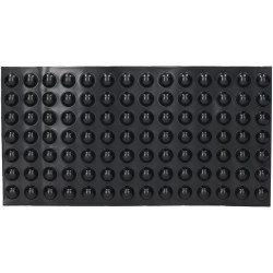 R-TECH 310026 PU Round Protective Feet &#xD8;19.0 x 9.5 - Black - Sheet 98