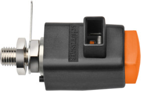 Quick pressure clamp, orange, 300 V, 16 A, solder connection/cable lug, nickel-plated, SDK 801 / OR
