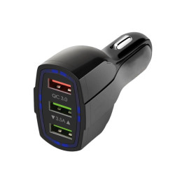 Ładowarka samochodowa 3xUSB QC 5V/3,1A 12V/1,8A Quick Charge 3.0