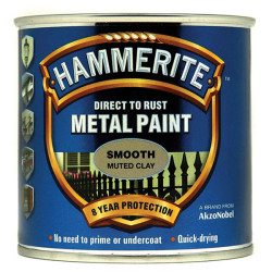Hammerite 5158231 Direct to Rust Smooth Finish Metal Paint Muted Clay 250ml