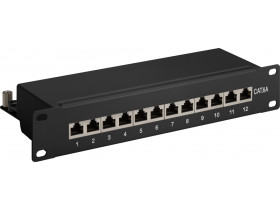 CAT 6a panel krosowy 10-calowy (25,4 cm), 12 portów