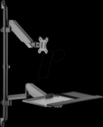 HL 64 L Workstation, monitor + keyboard holder, wall mounting
