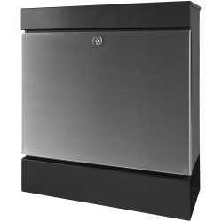 Burg W&#xE4;chter 42020 SEATTLE Letterbox Matt Black Steel Stainless Key DIN C4