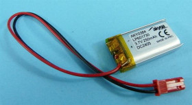 250mAh 3,7V Li-PO 2-PIN 30x17x6mm JST