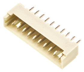 Wtyk PCB 10-pinowe raster: 1.25mm -rzędowe Molex Przewlekany Męski 1.0A 125.0 V.