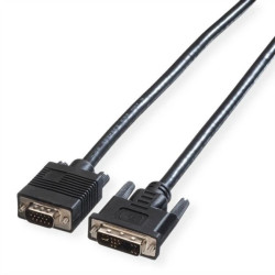 Kabel ROLINE DVI-VGA, DVI (12+5) - HD15 M/M, 2 m