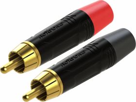 Wtyk RCA ROXTONE BLACK - 2szt
