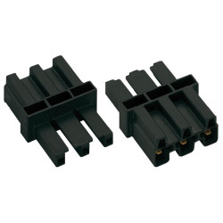 WAGO 770-603 3 Pole 10mm Intemediate Coupler 1 Plug + 1 Socket Black