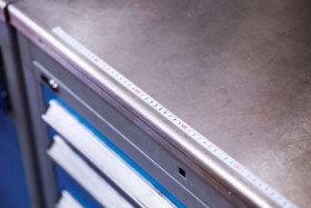 Miara taśmowa, dł. 1.2m, szer. 13 mm, materiał: Brak, Jednostki metryczne, RS PRO