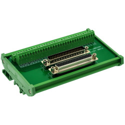 CZH-LABS DIN Rail Mount DSUB DB62HD Male/Female Header Interface Module, D-SUB Breakout Board.