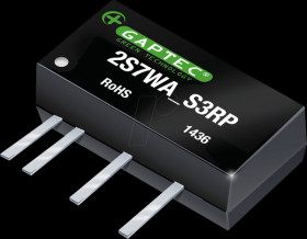 2S7WA_1205S3RP DC/DC converter, 2 W, 5 V, SIL 7