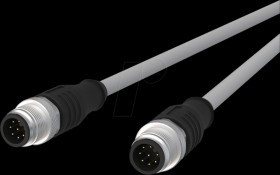 142MNA11100 Sensor cables, M12, 8-pin, plug > plug, 10 m