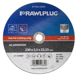 230X2,5X22,23 MM ŚCIERNICA KORUNDOWA DO CIĘCIA ALUMINIUM RT-CDA-230/25 25 szt.