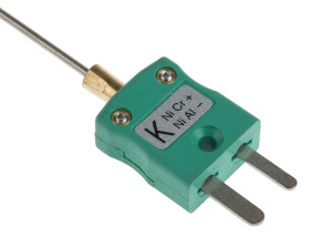Termopara z izolacją mineralną K średnica 1.5mm długość 150mm Wtyk miniaturowy RS PRO