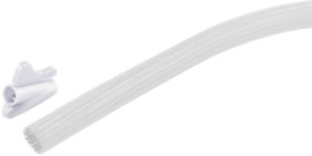 Braided sleeve kit, inner Ø 13 mm, range 13-14 mm, white, halogen free, -50 to 150 °C, BS18-33376