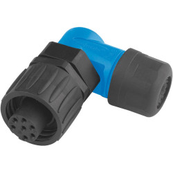 Amphenol C016 10F006 000 10 Cable connector angled C16-1 Number of pins: 6&#x2B;PE