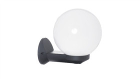 Oprawa Ogrodowa E27 Bridge Naścienna - Kinkiet Kula Fi 200 Mm Biała 1303.101B