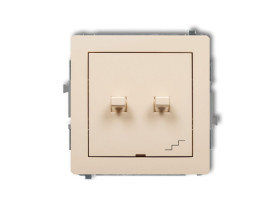 DECO Wyłącznik pojedynczy ze schodowym (osobne zasilanie) w stylu amerykańskim beżowy 1DWPUS-10.2 KARLIK