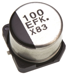 Kondensator 100μF 25V dc SMD Panasonic roztaw: 2.2mm 8 (Dia.) x 6.2mm